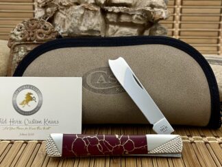 case gold vein red jasper razor barlow knife | Case XX