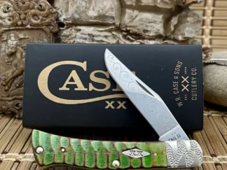 Case green gator jig axe handle knife | Case XX