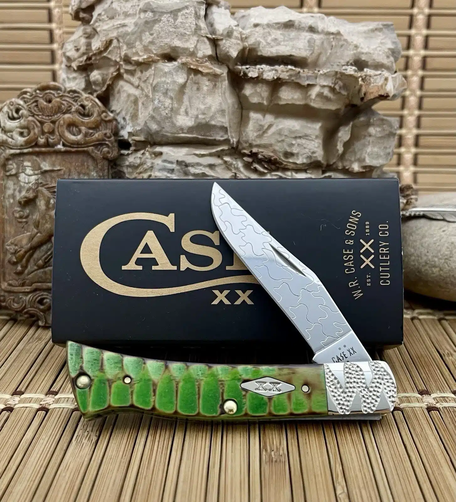 case green gator jig axe handle knife | Case XX