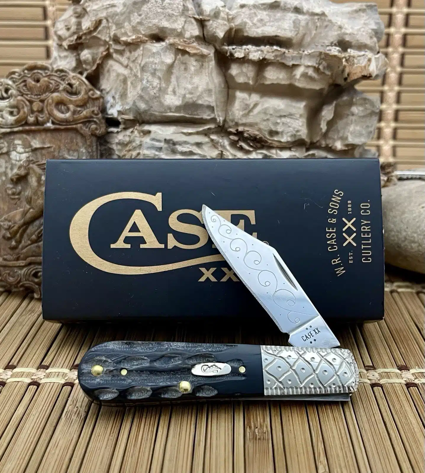 case buffalo horn barlow knife | Case XX