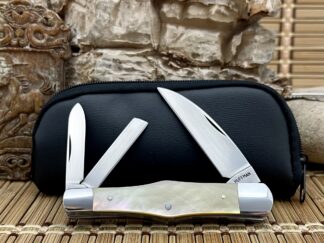 tony huffman whittler knife | Gold Lip Pearl ATS-34 Custom
