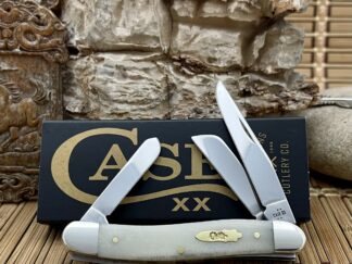case medium stockman knife | Smooth Natural Bone Gold Shield