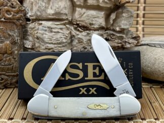 case canoe pocket knife | Smooth Natural Bone Gold Shield