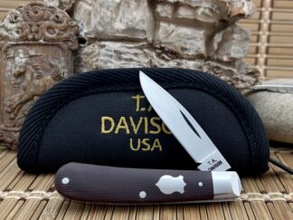 T.A. davison burlap micarta slipjoint knife | T.A. Davison