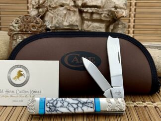 case blue white turquoise razor barlow knife | Case XX