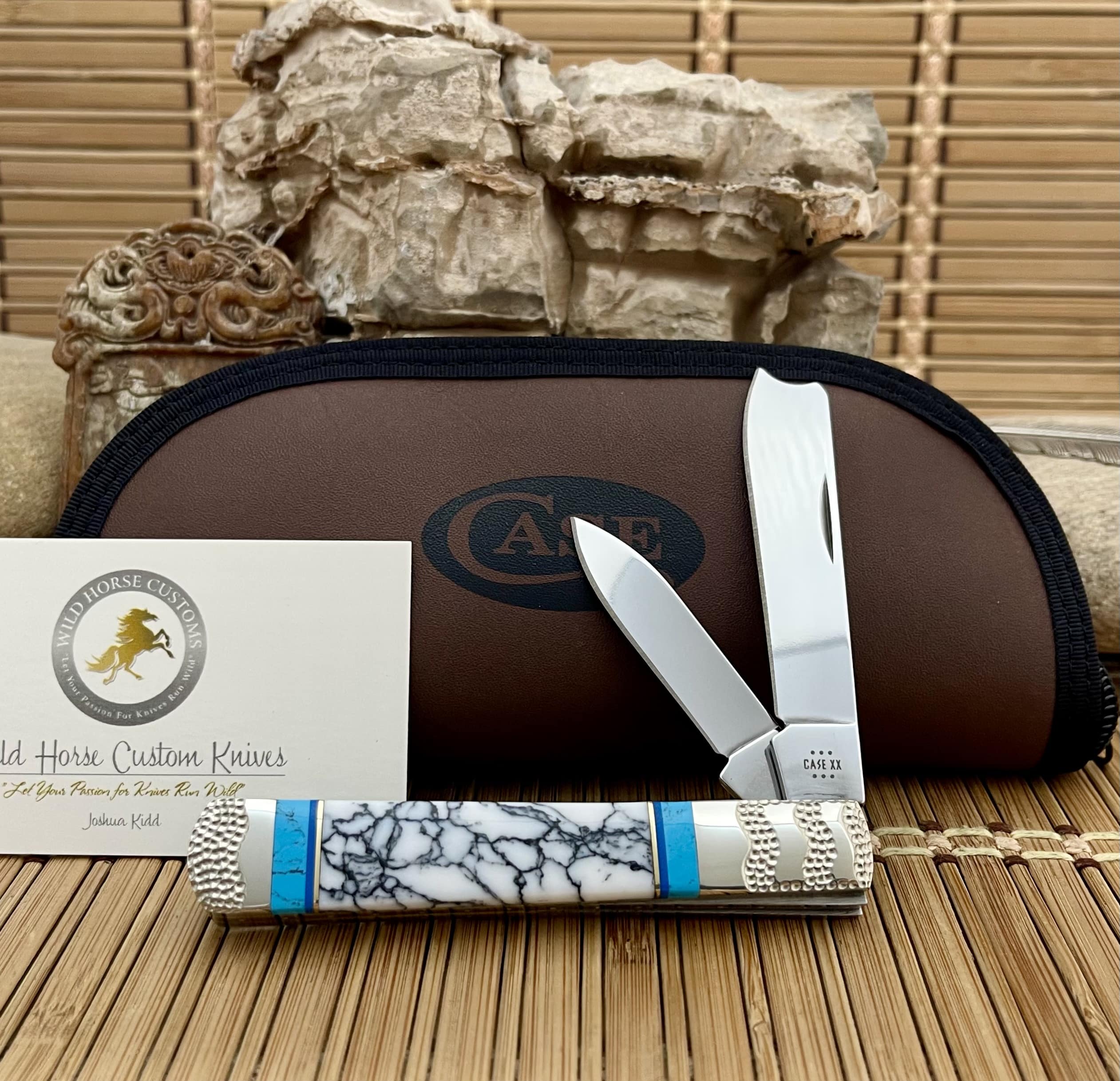 case blue white turquoise razor barlow knife | Case XX