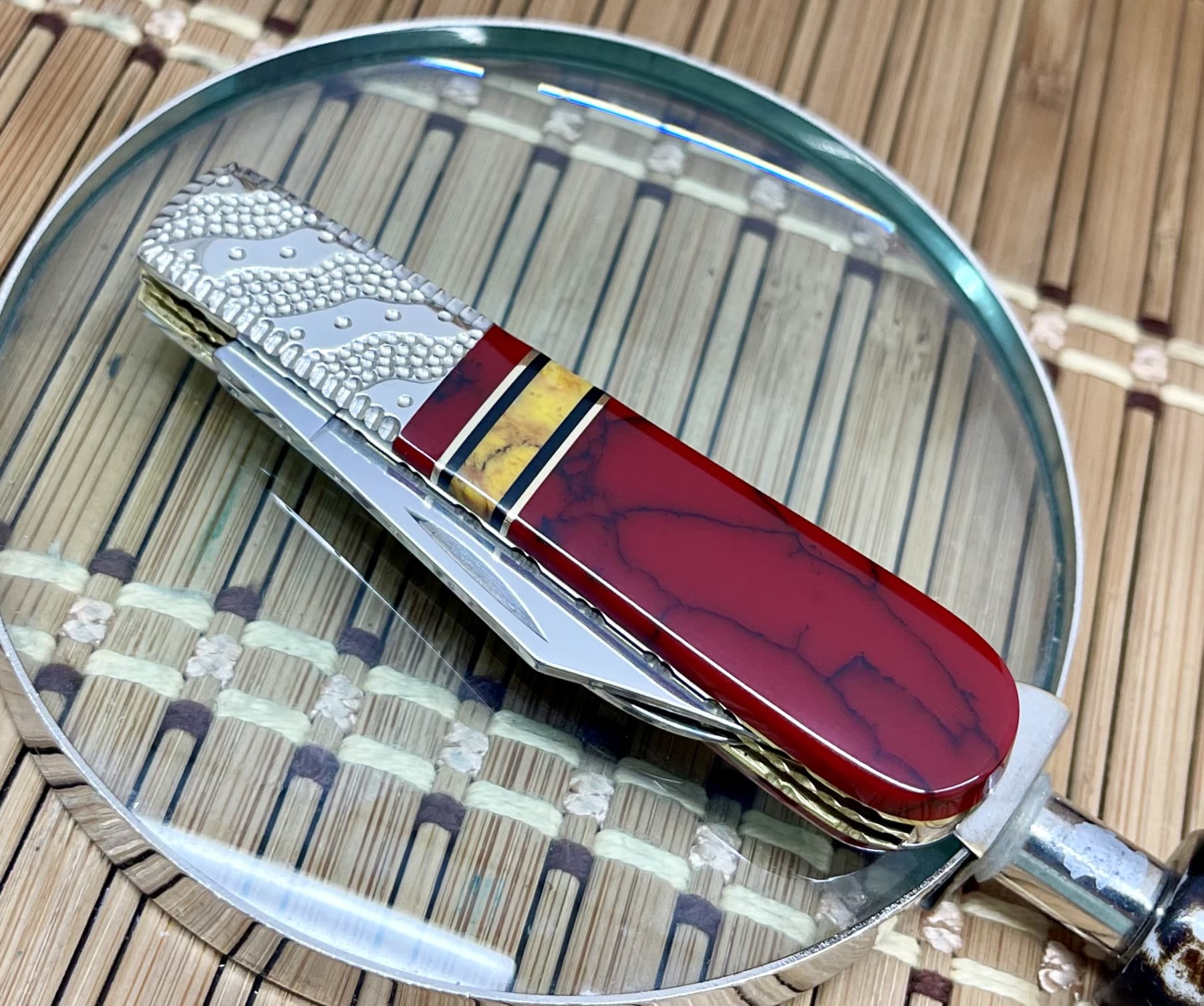 Case XX Wild Horse Custom Bloody Jasper & Honey Jasper Barlow Pocket Knife #02 of 10 - Image 3