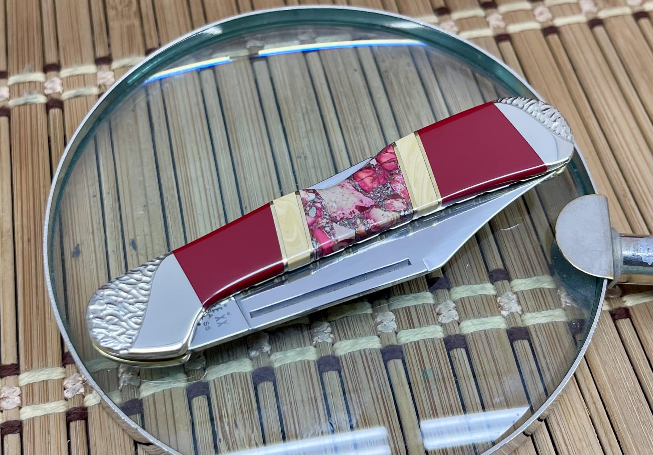 Case XX Wild Horse Custom Red Turquoise Magician's Mini CopperLock Pocket Knife #1/1 - Image 4