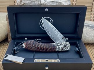 william henry pine cone knife | Red Lodge Damascus