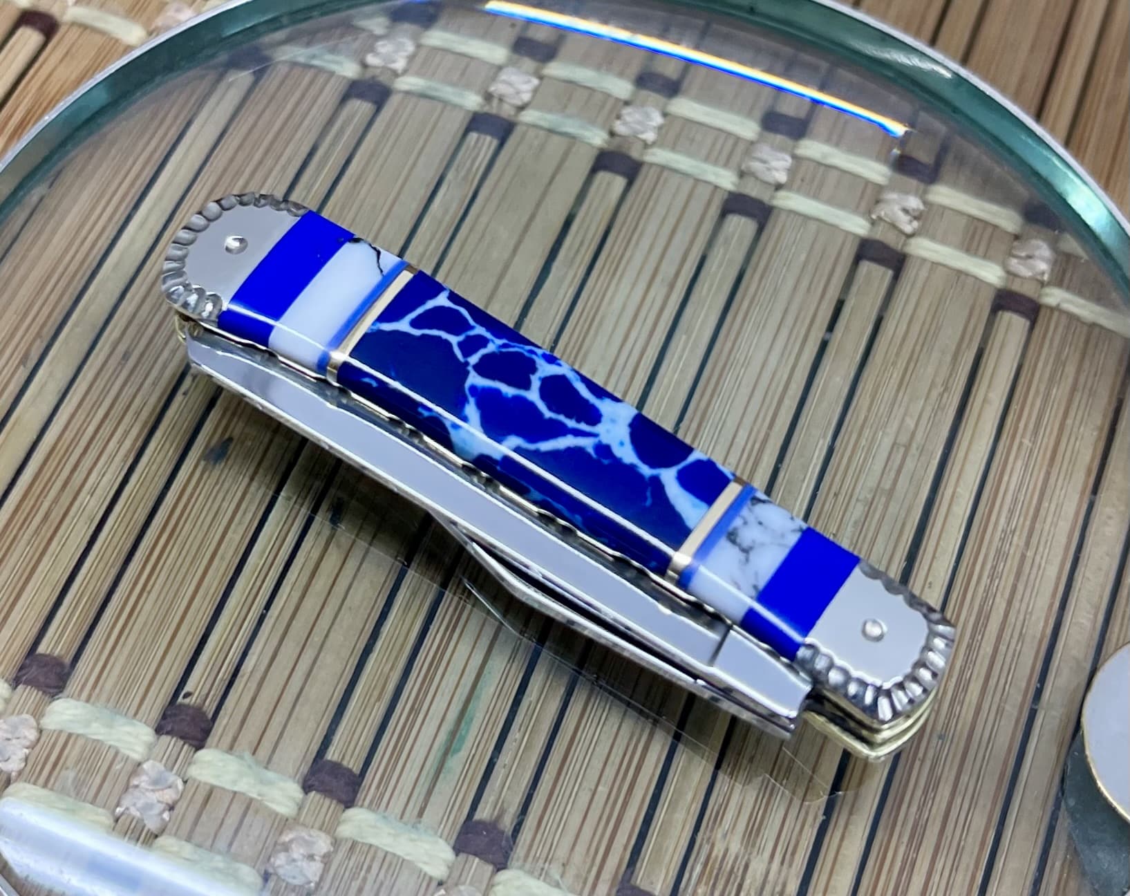 Case XX Wild Horse Custom Exotic Sodalite and White Turquoise Tiny Trapper Knife #1 of 1 - Image 5