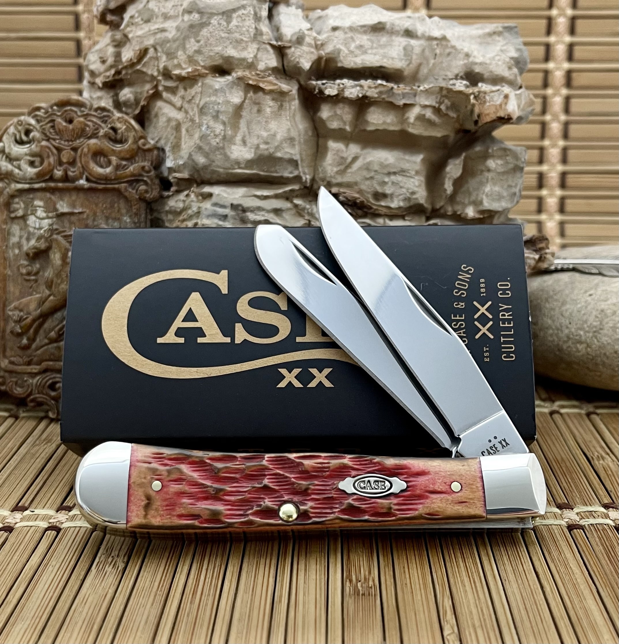 case cherry pie trapper knife | Hand Fired by Wild Horse Customs