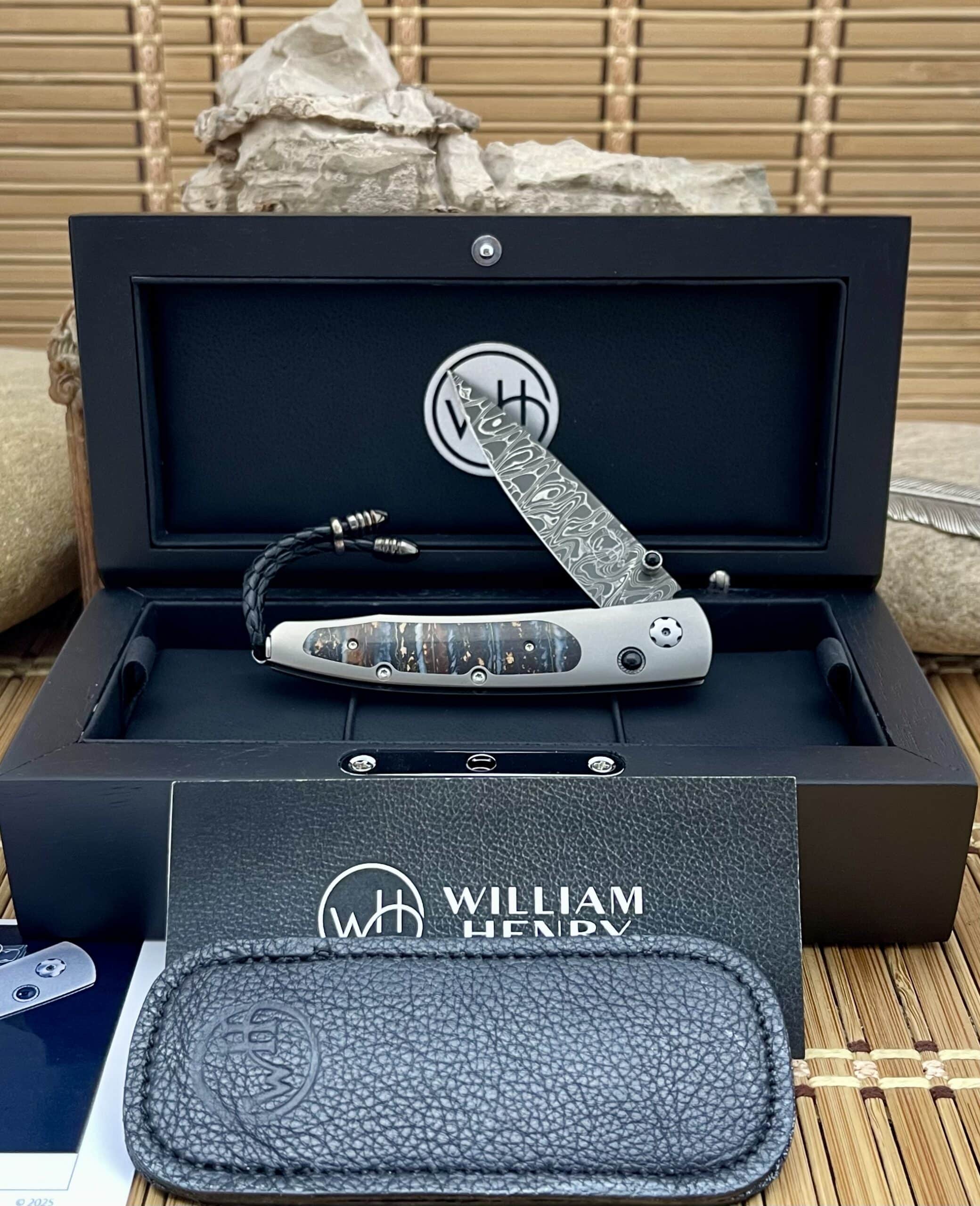 william henry intrepid knife | Mammoth Tooth Damascus B10 Lancet