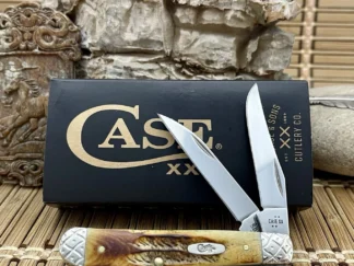 case bone stag wharncliffe mini trapper | Engraved Custom