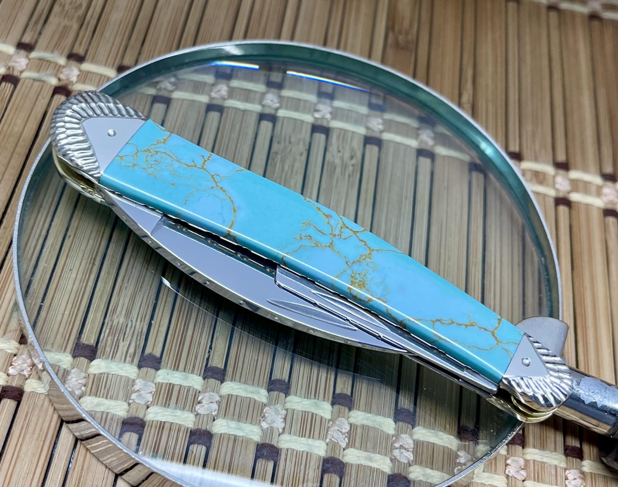 Case XX Wild Horse Custom Multi-Kingman Turquoise Seahorse Whittler Knife #03 - Image 4