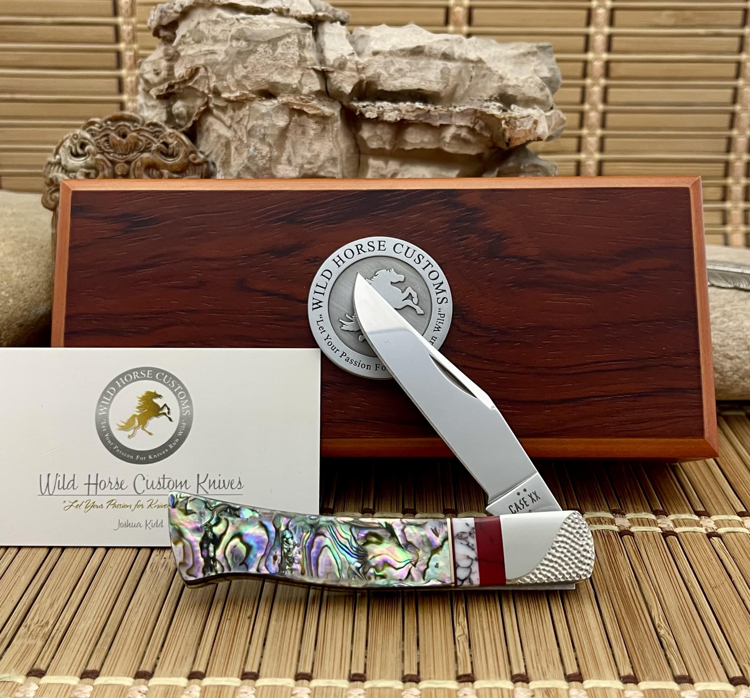 wild horse abalone axe handle | J. Kidd Custom #02 of 15