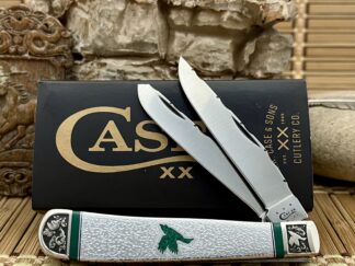 case jade mallard duck trapper | Silver Inlay Custom #1 of 1