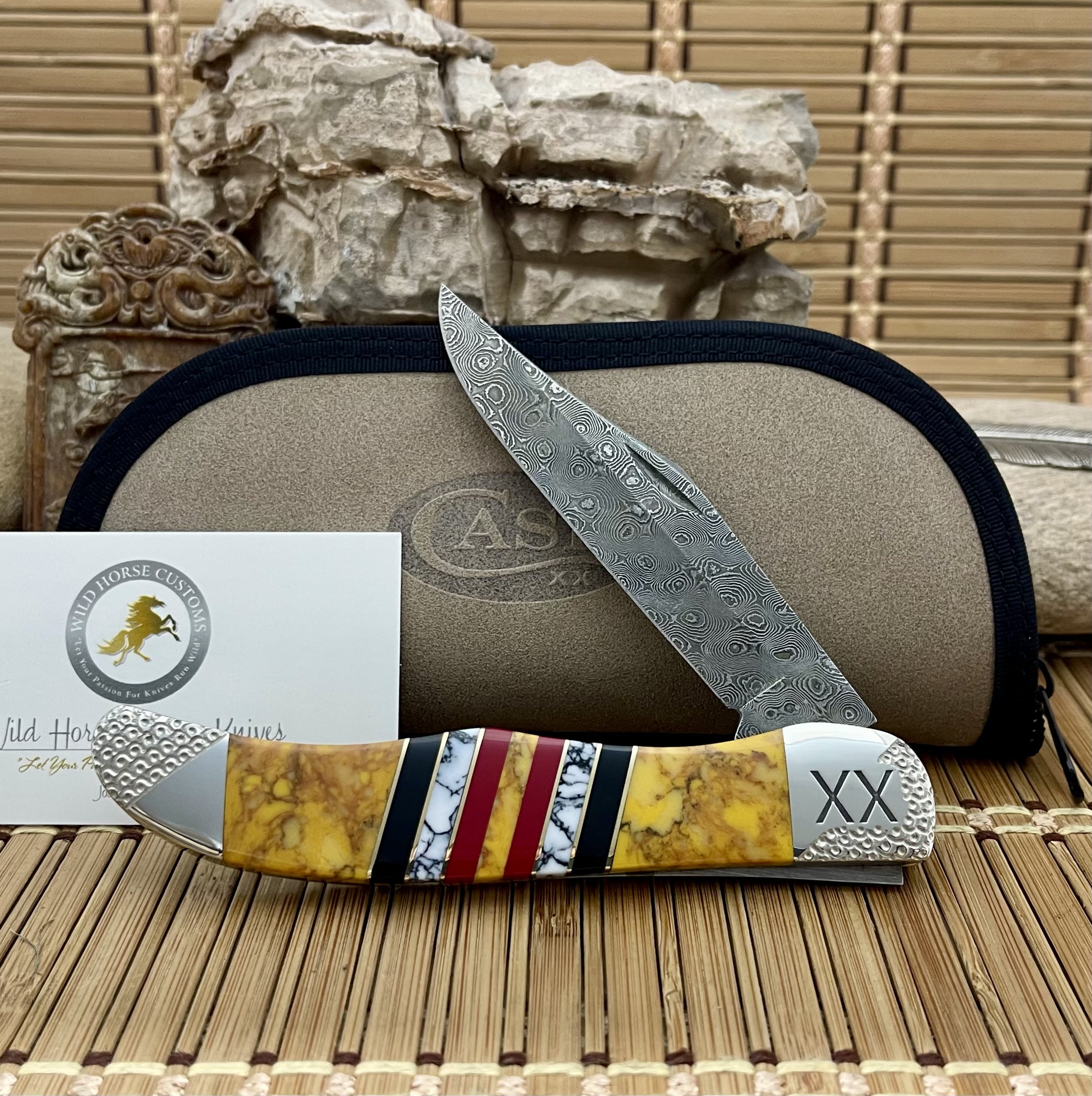 Blue Mammoth Fossil Melon Tester Knife | Case XX