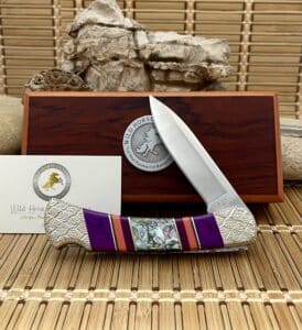 wild horse abalone buck 110 | Sugalite & Salmon Coral #1 of 5