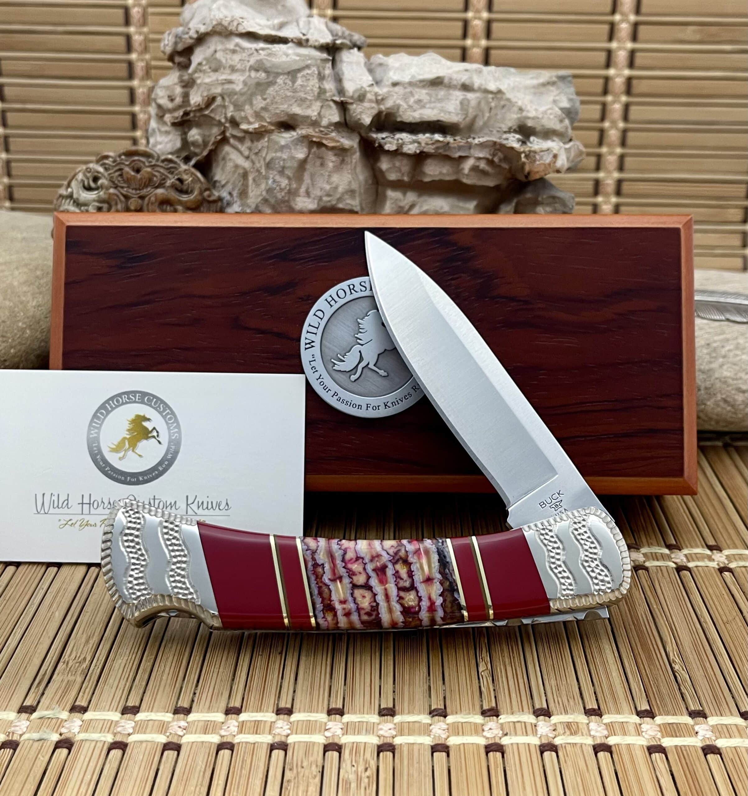 wild horse mammoth tooth buck 110 | J. Kidd Coral Custom #1 of 5