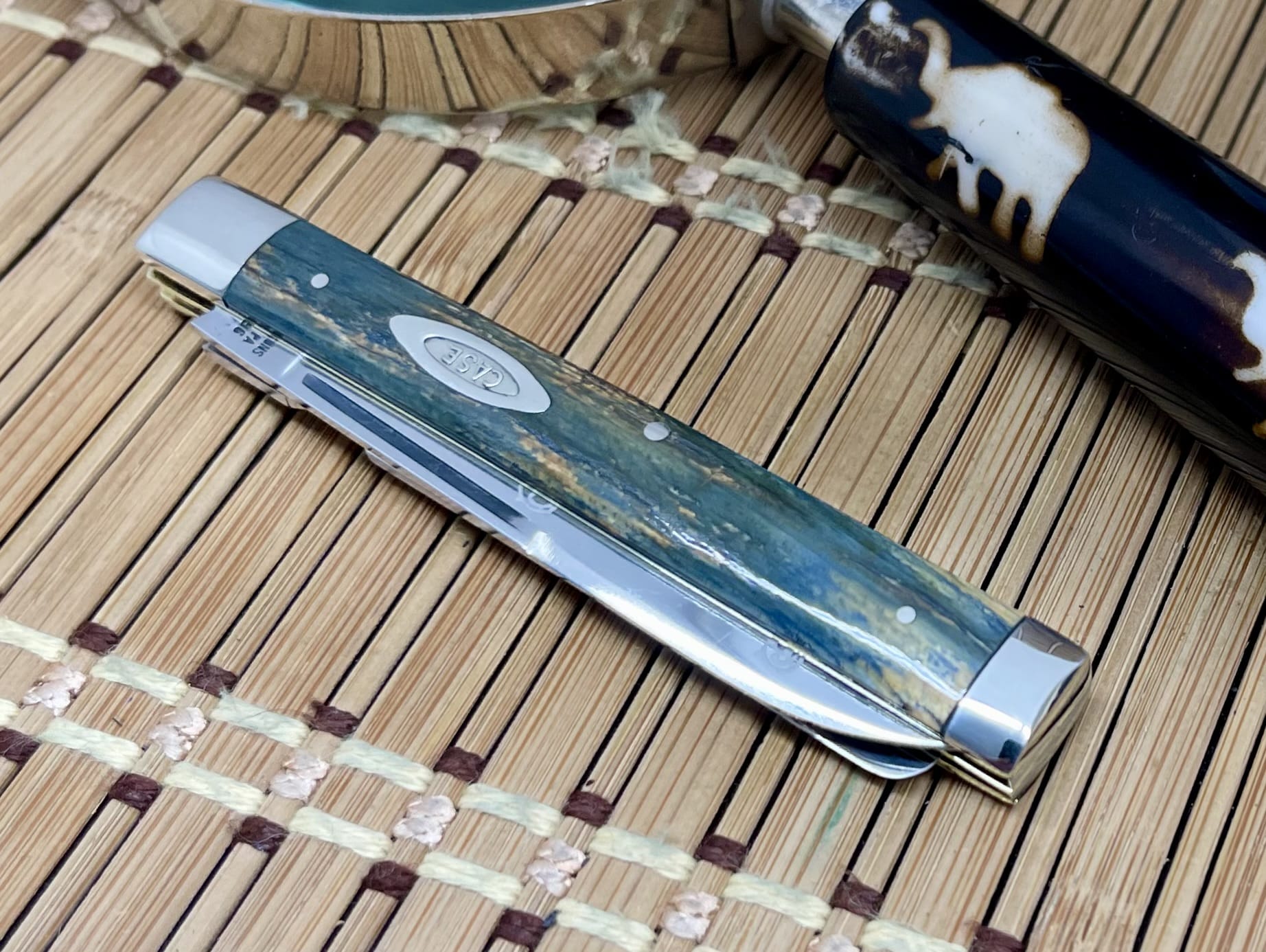 Case XX Classic USA 1995 Blue Mastodon Fossil Doctor Physician Pocket Knife #1 - Image 5