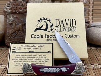 david yellowhorse buck 55 | Bloody Jasper Eagle Feather Custom