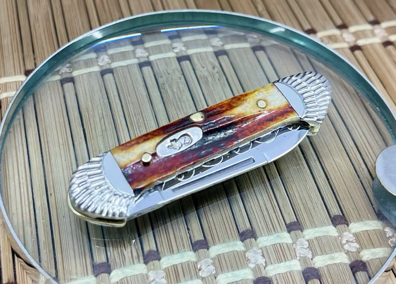 Case XX Custom Red Stag Engraved Baby Butterbean Knife #07 - Image 3
