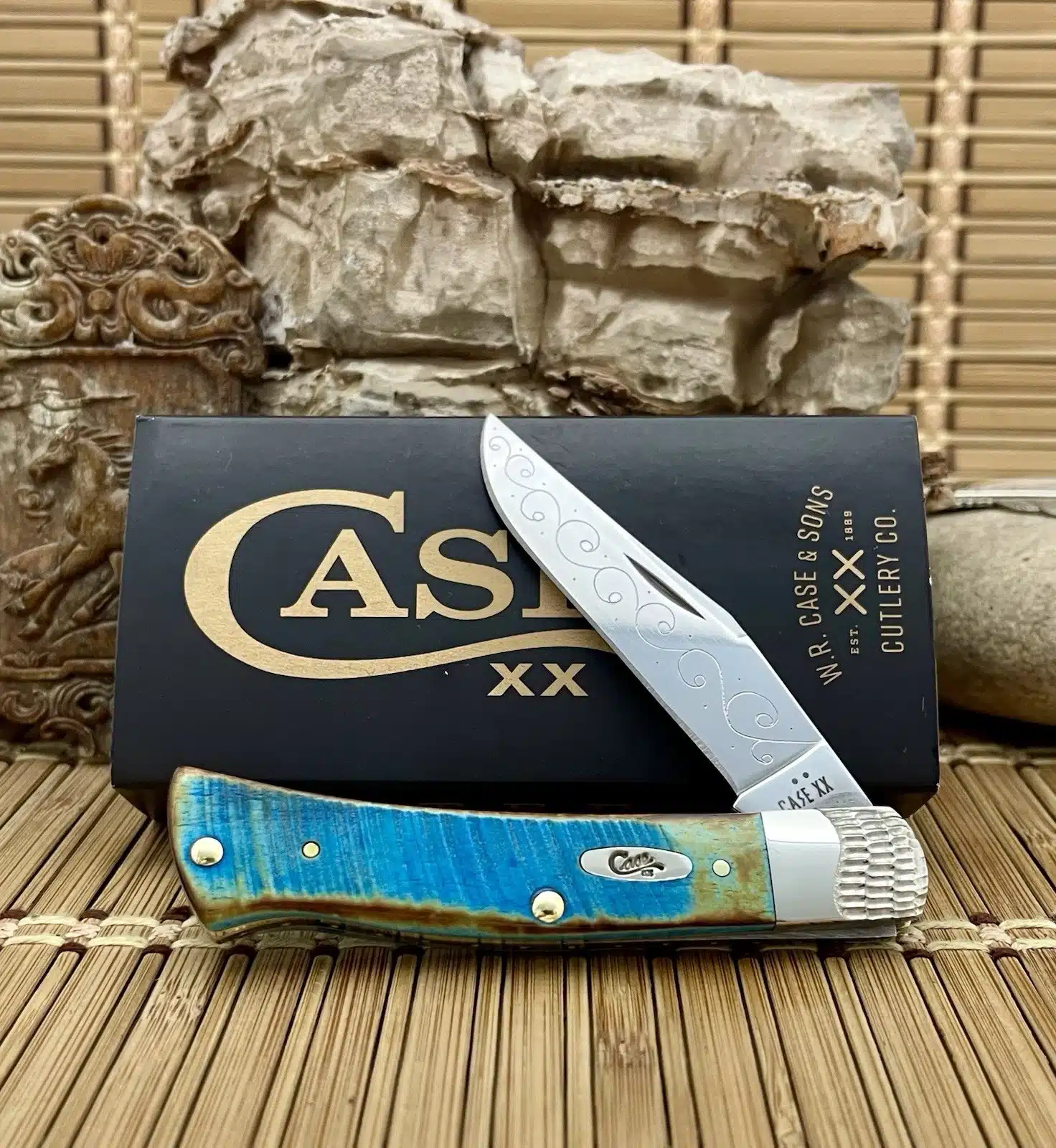 case caribbean bone axe handle | Wild Horse Custom #01 of 25