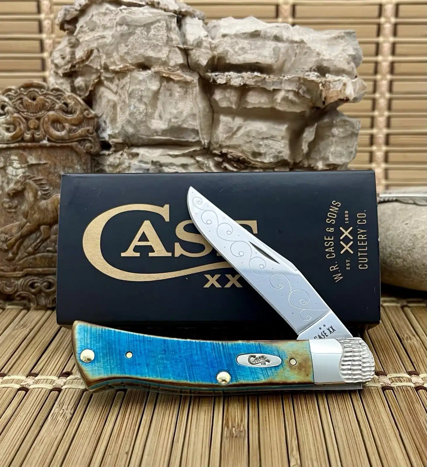 case caribbean bone axe handle | Wild Horse Custom #04 of 25