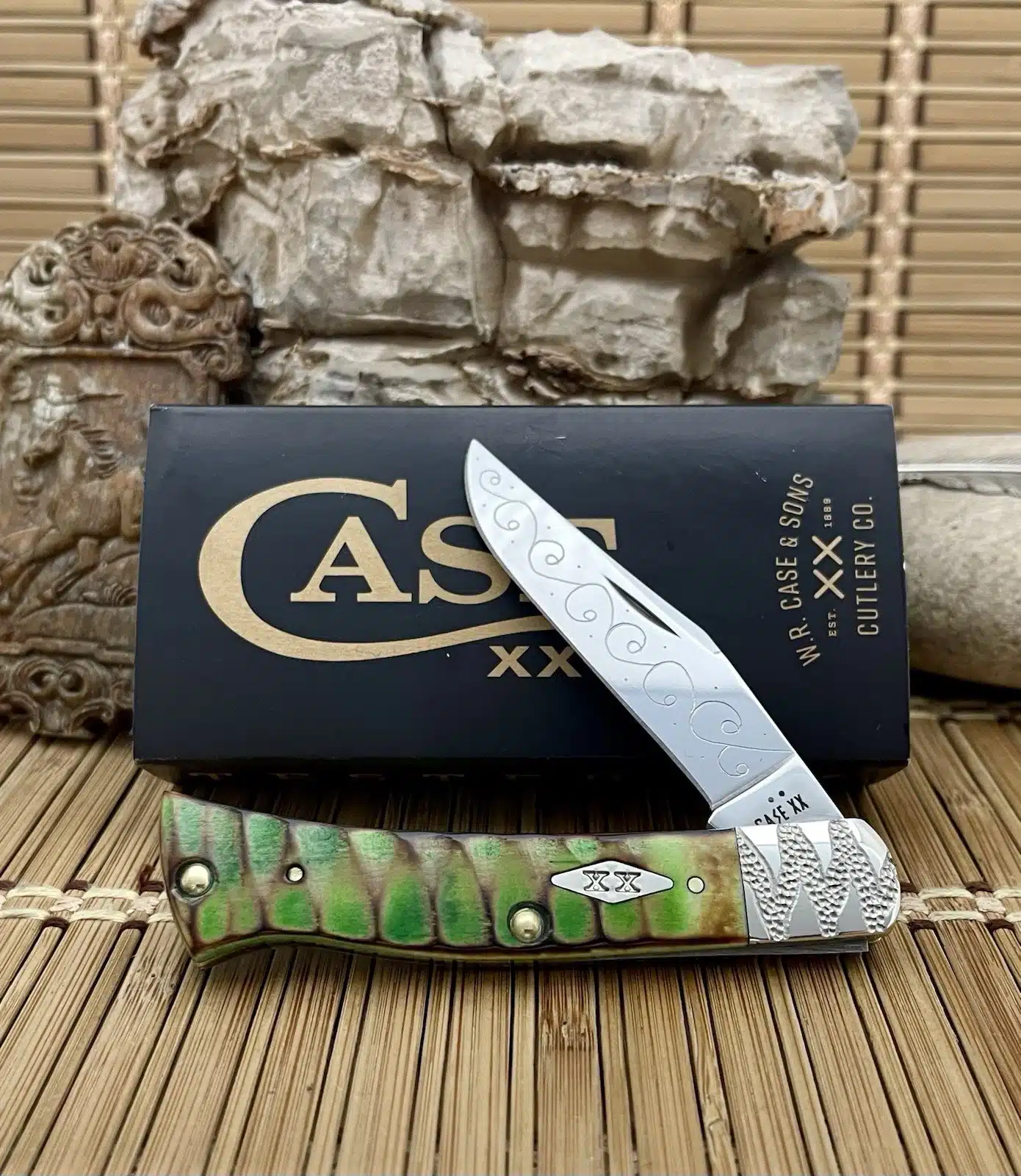 case green gator jig axe handle | Engraved Custom #08 of 25