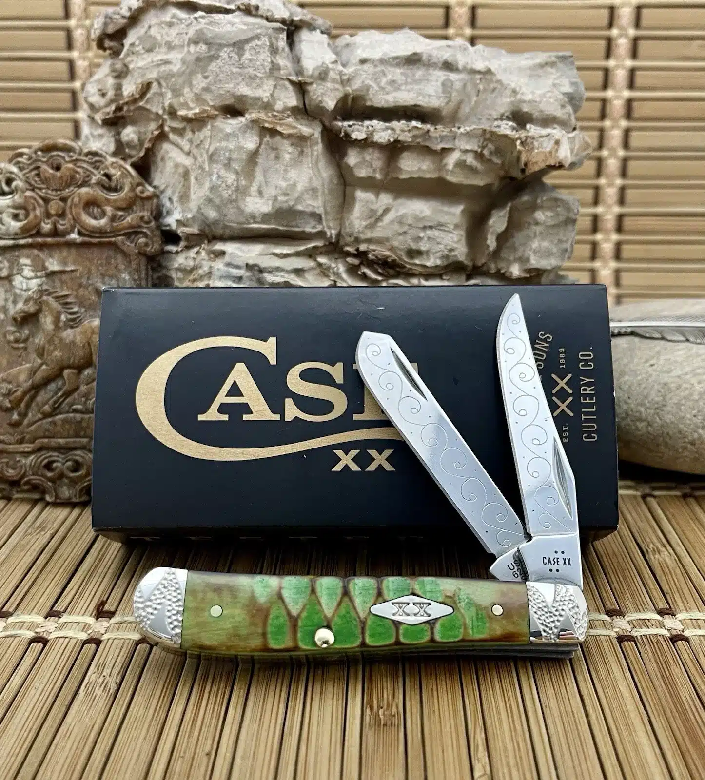 case green gator jig mini trapper | Engraved Custom #08 of 15