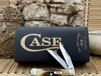 Case XX Custom Red Stag Engraved Tiny Trapper Knife #10 of 50