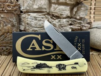 case pig farm scene knife | Yellow Sod Buster Jr. 80032FSP