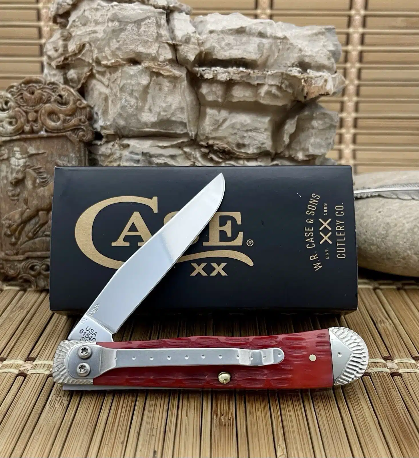 case indian paintbrush bone trapper | Engraved #01 of 25