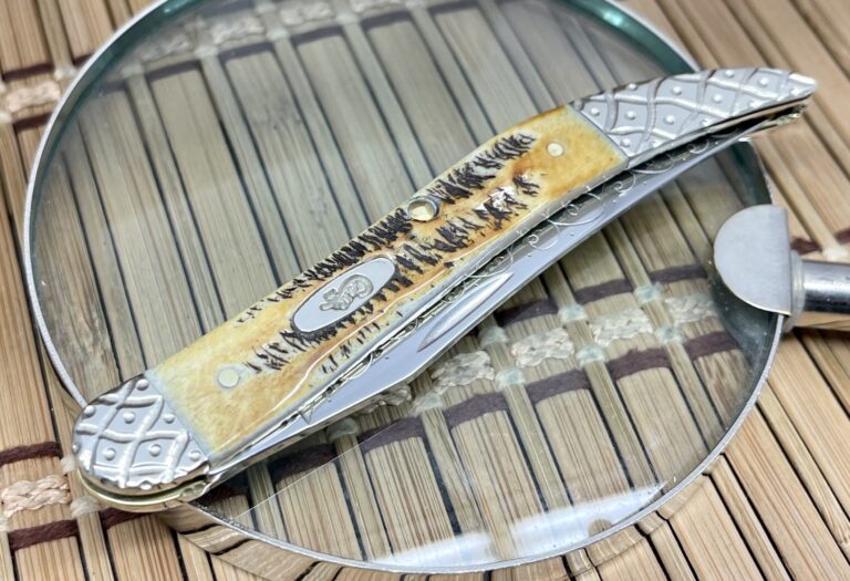 Case XX Custom 6.5 BONE STAG Engraved Medium Toothpick Knife #011 – Wild  Horse Custom Knives