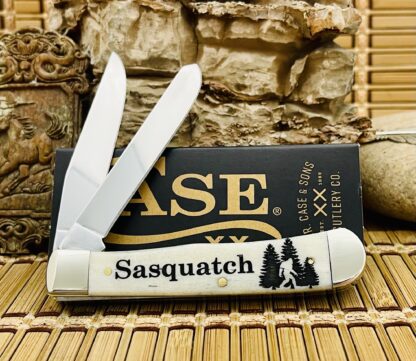 Case XX USA Smooth Natural Bone SASQUATCH Bullet Trapper 1/500 Pocket Knife NEW - Image 2