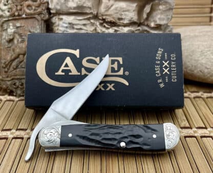 Case XX USA Custom Rough Black Scrolled AAA+++ Russlock Pocket Knife NEW - Image 3