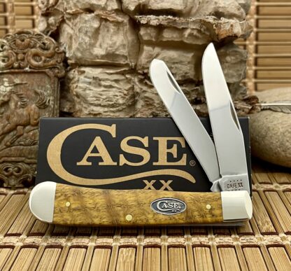 Case XX USA 2022 Yellow Curly Oak 47120 Trapper Knife