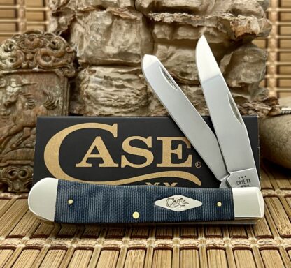 Case XX USA Smooth Blue Denim Canvas Laminate 60510 Trapper Knife