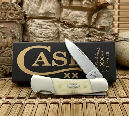 Case XX USA 2024 Smooth Natural Bone 13314 XX Oval Lockback Knife