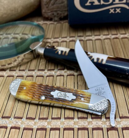 Case XX USA Custom Rogers Corncob Jig ANTIQUE Bone Russlock Knife - Image 2