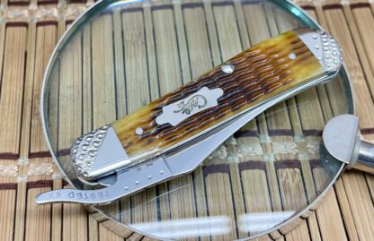 Case XX USA Custom Rogers Corncob Jig ANTIQUE Bone Russlock Knife - Image 3