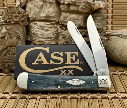 Case XX USA Smooth Gray Bone 1/500 Diamond XX Stainless Trapper Pocket Knife