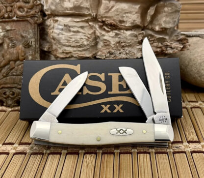 Case XX USA 2024 Smooth Natural Bone 13311 XX Oval Medium Stockman Knife