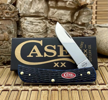 Case XX USA Rogers Jig Navy Blue Bone 6890 Sod Buster Jr Knife