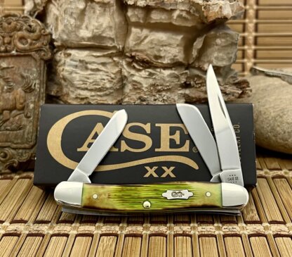 Case XX USA 2024 Hand-Fired Lime Green Barnboard Bone Medium Stockman Knife