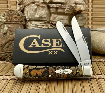 Case XX USA Antique Bone SQUIRREL Wildlife Series Trapper 1/500 Pocket Knife