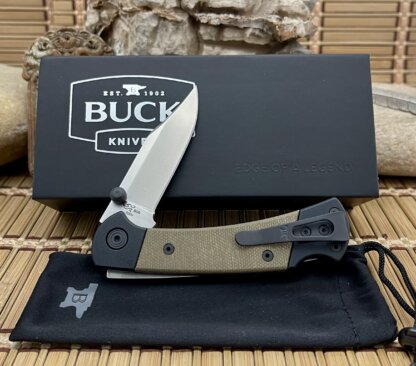 Buck 112 USA Ranger OD Green Micarta CPM S30V Sport Lockback Hunter Knife - Image 2