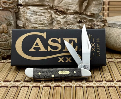 Case XX USA Black Curly Oak 14005 Peanut Knife