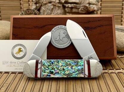 Case XX Wild Horse Custom Abalone & Bloody Jasper Elephant Toe Knife #1/5