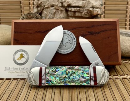 Case XX Wild Horse Custom Abalone & Bloody Jasper Elephant Toe Knife #1/5 - Image 4